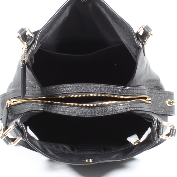 Coach Edie Shoulder Bag Purse BLK Leather NEW - Picture 8 of 11